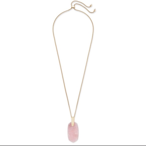 NWT Kendra Scott Inez Pink Quartz Necklace - Picture 3 of 5